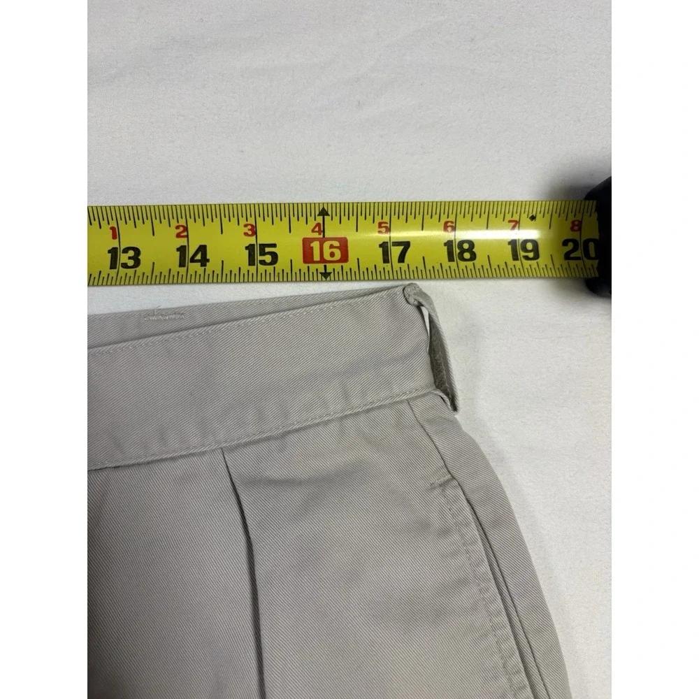 Vintage Polo Ralph Lauren Tyler Short Pleated Chino Shorts Khaki Mens Size 36